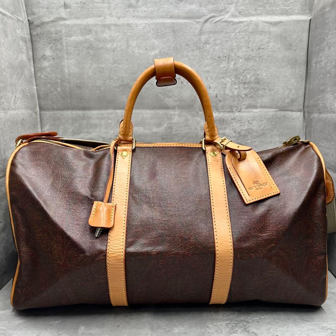 エトロ ETRO ペイズリー柄 ボストン バッグ 2way ショルダー