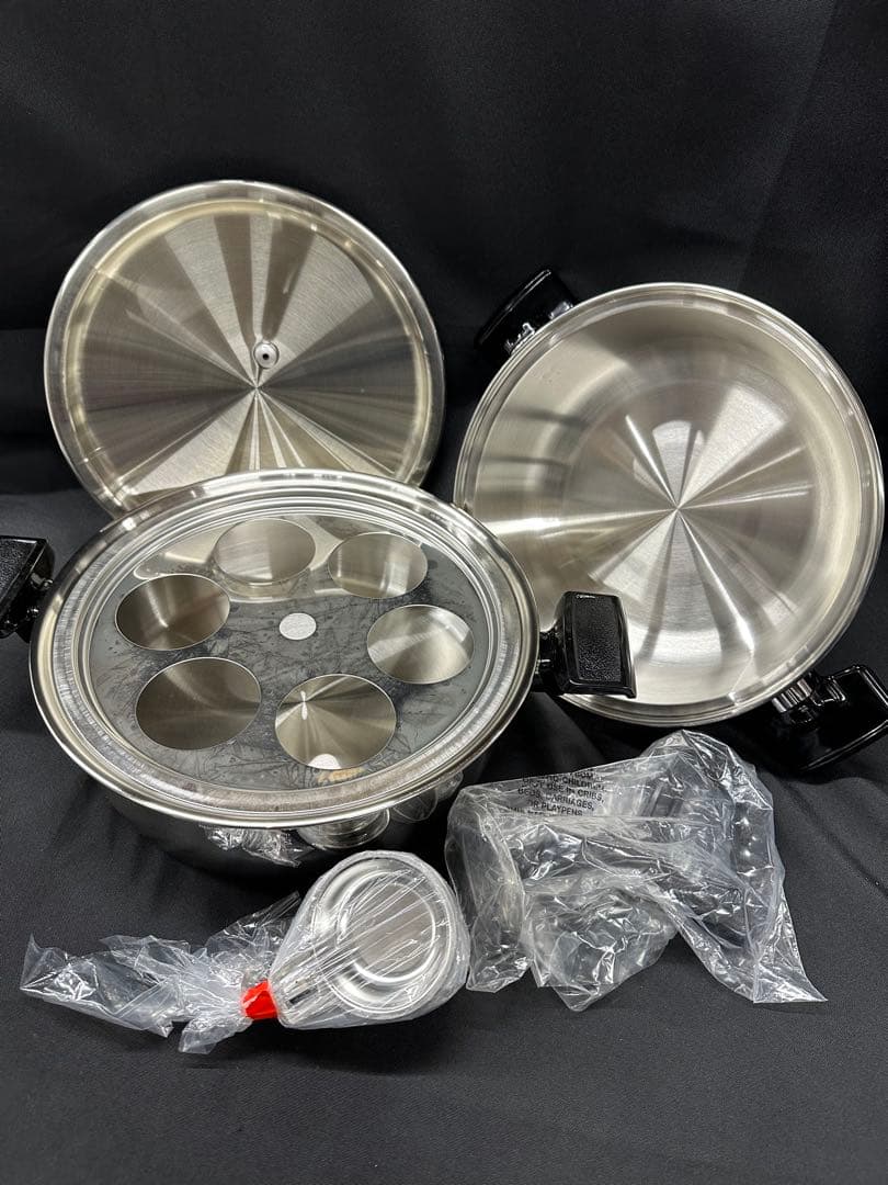 【保管品】Cook Best T304 7-Ply 蒸し器　両手鍋　26cm