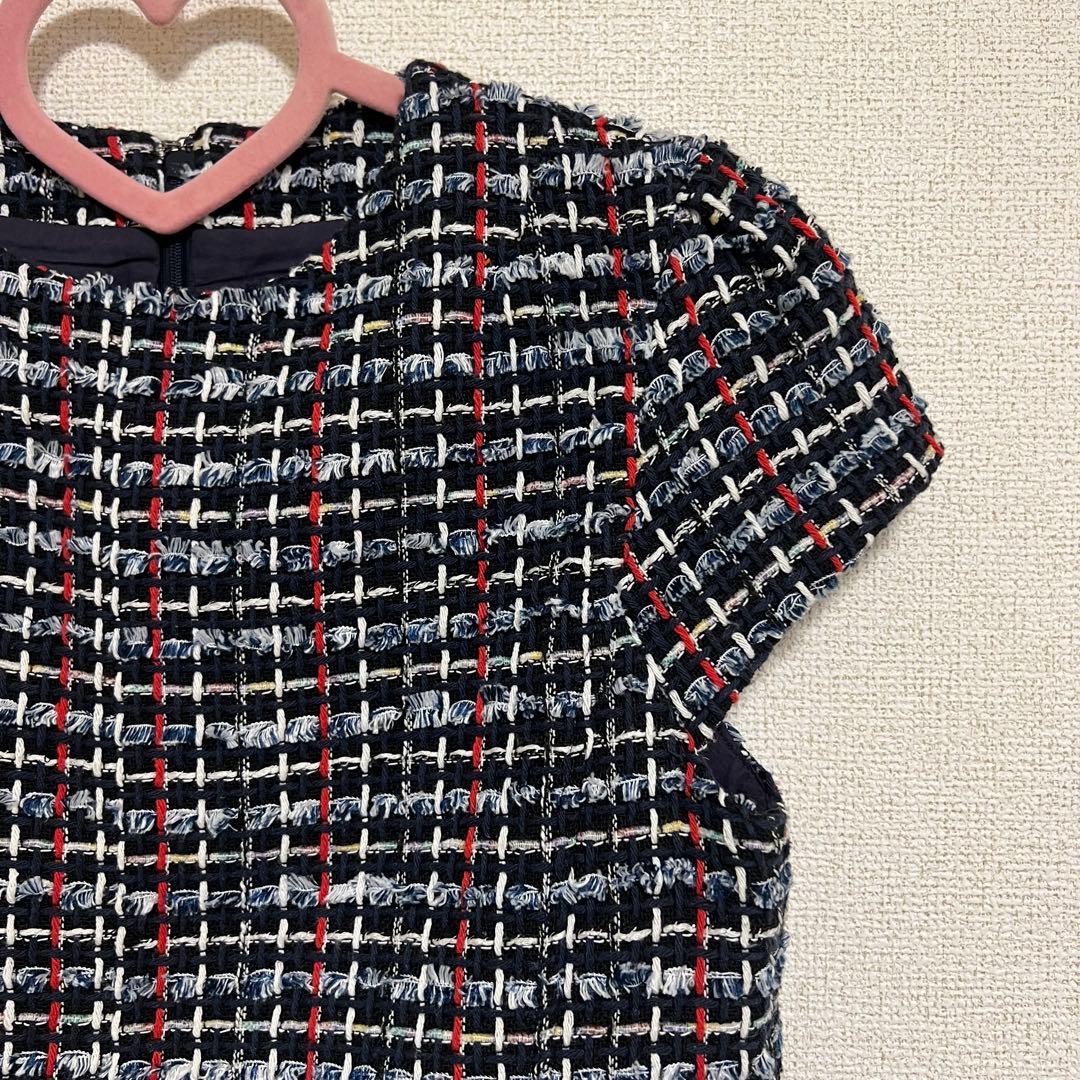 Mサイズ美品　SEVEN TEN by MIHO KAWAHITO ツイード　紺