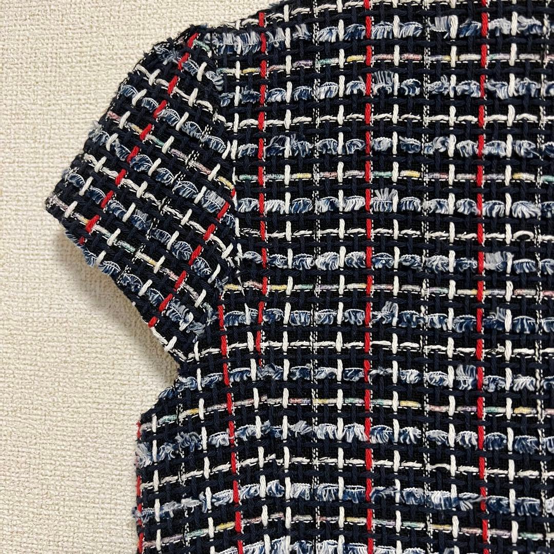 Mサイズ美品　SEVEN TEN by MIHO KAWAHITO ツイード　紺