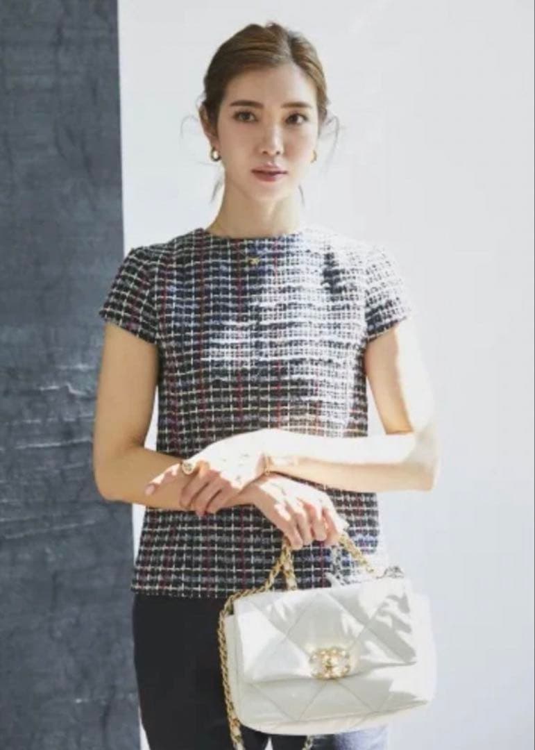 Mサイズ美品　SEVEN TEN by MIHO KAWAHITO ツイード　紺