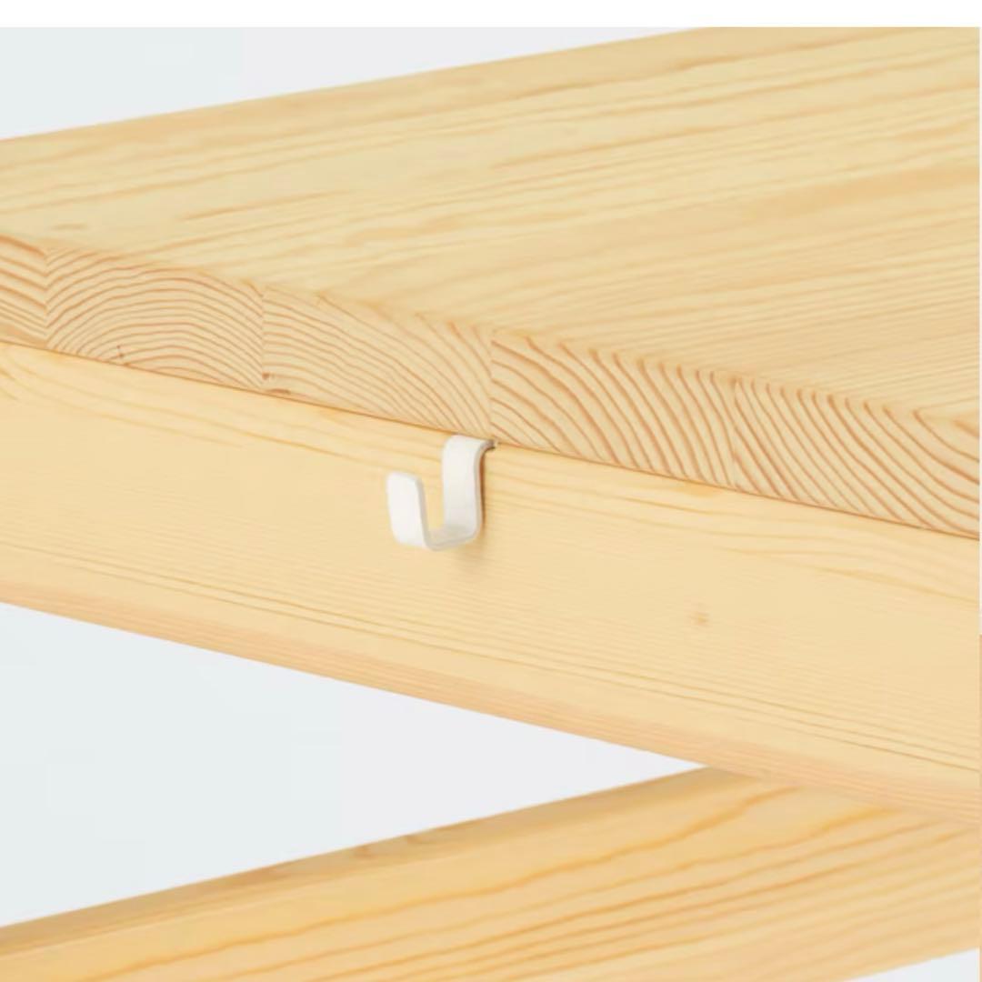 無印用品　パイン材デスク　白