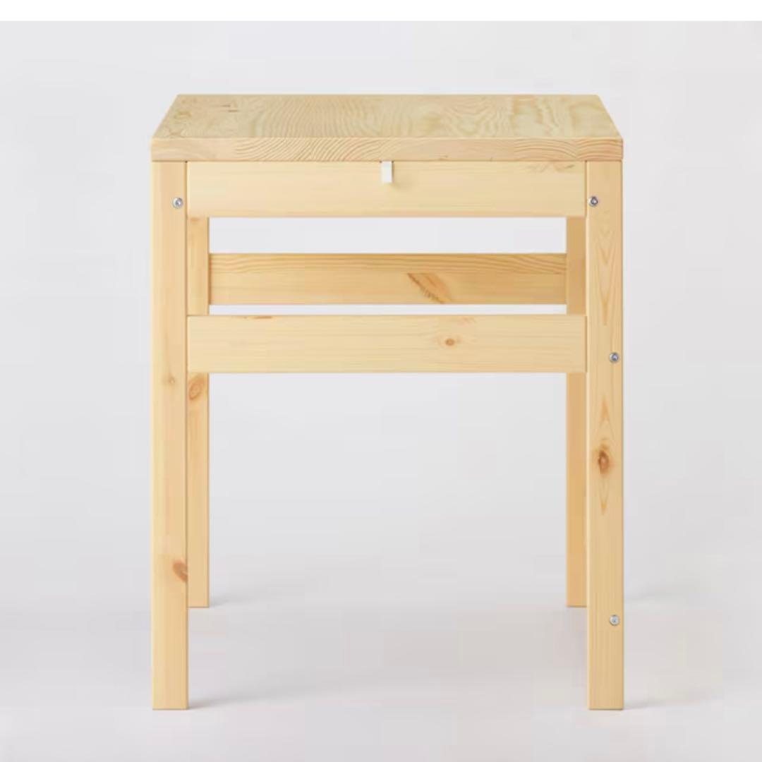 無印用品　パイン材デスク　白