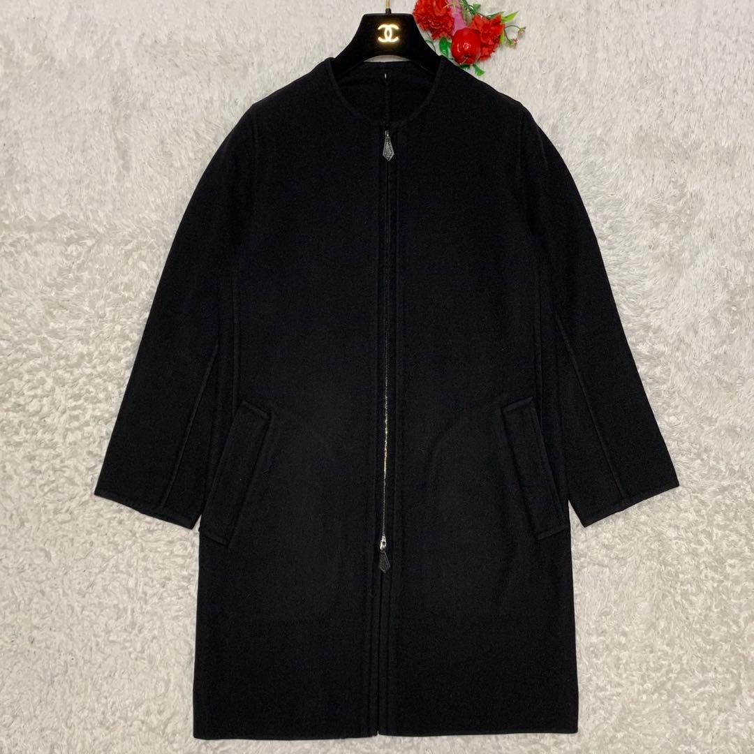 ［美品］エルメス　マルジェラ期　カシミヤ　ダブルフェイス　ロングコート　36