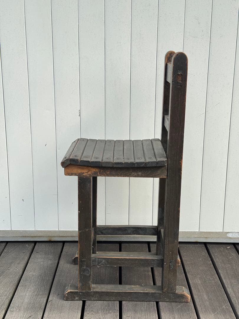昭和レトロ 学校椅子 木製椅子 アンティーク スツール 古家具 古道具 古民藝