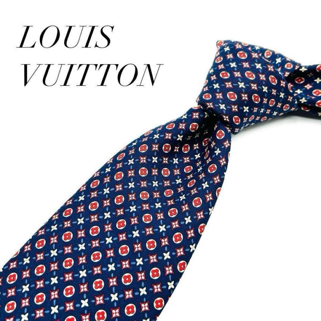 ✨美品✨ルイヴィトン　モノグラム　高級シルク　ネクタイ　ビジネス　スーツ