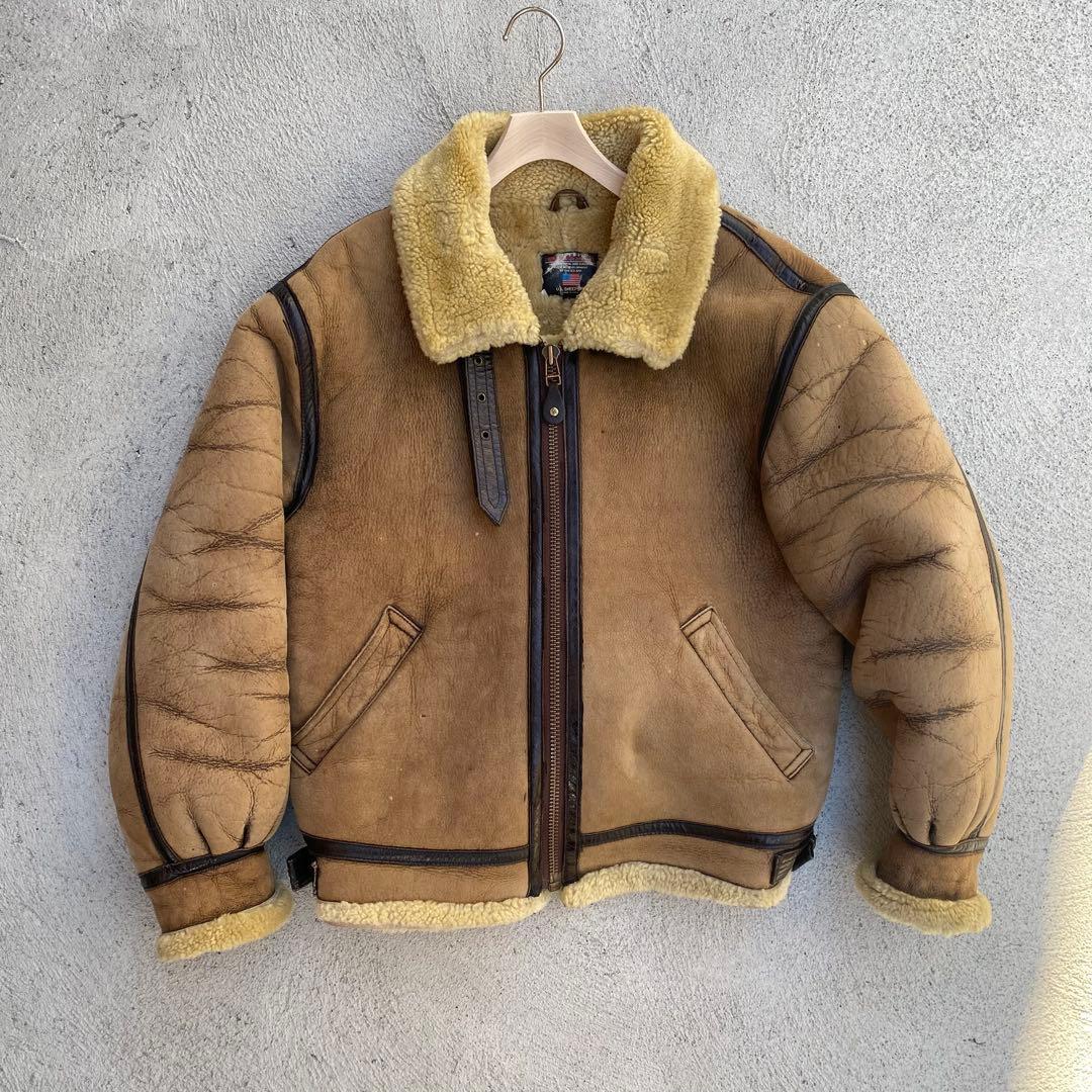 ル*ん様 シープスキン B-3 フライトジャケット レザージャケット ボアジャケ