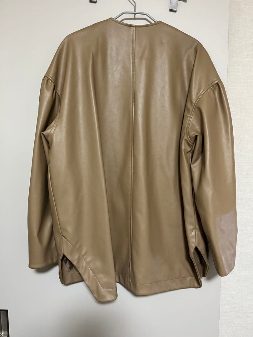 ジャケット・アウター VOLUME SLEEVE LEATHER BLOUSON