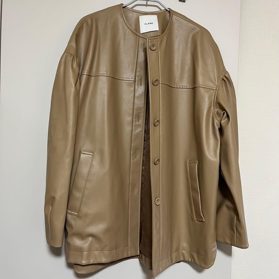 ジャケット・アウター VOLUME SLEEVE LEATHER BLOUSON