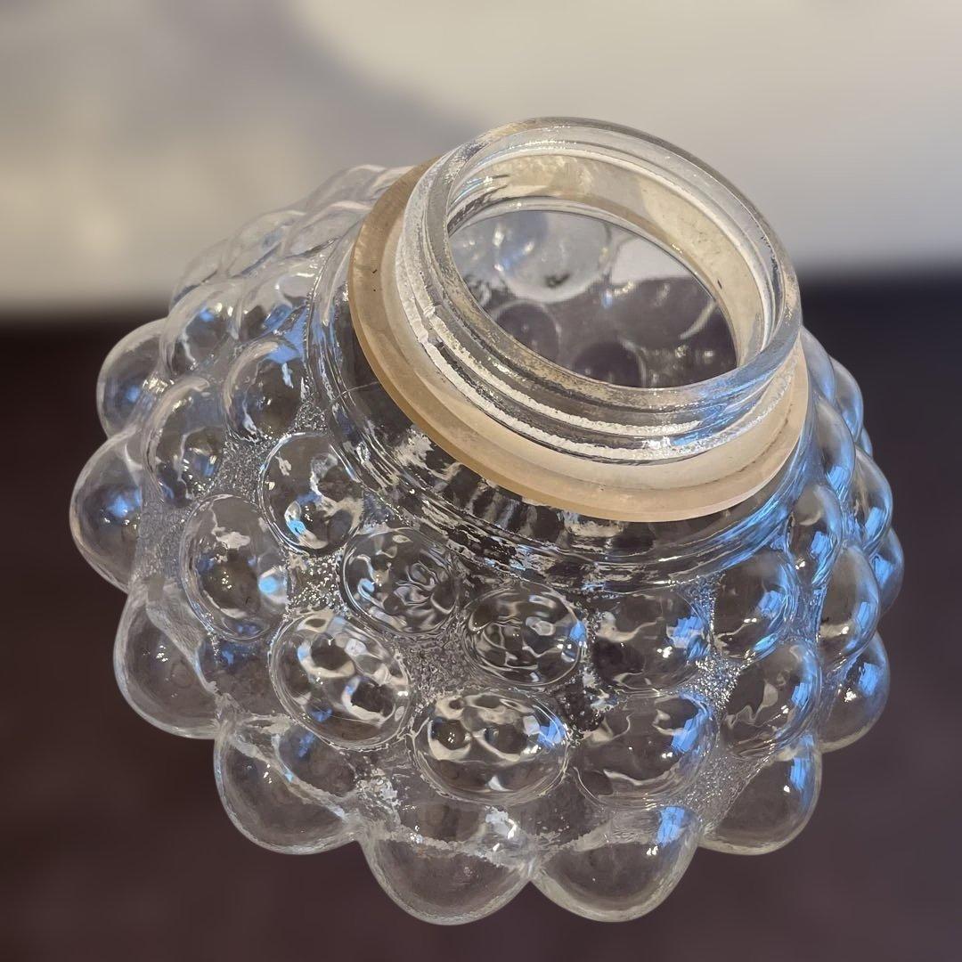 【ヴィンテージ】昭和レトロ クリアガラス バブルガラス シーリングライト 気泡