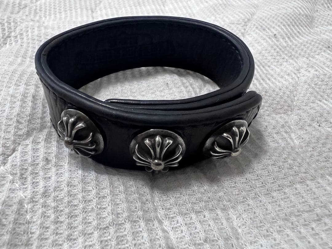 クロムハーツ 3ボタン2スナップブレスレット 美品 chrome hearts