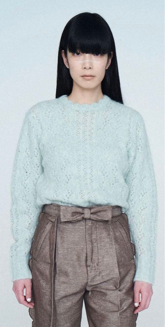 【jonnlynx】MOHAIR SUKASHI KNIT PULLOVER