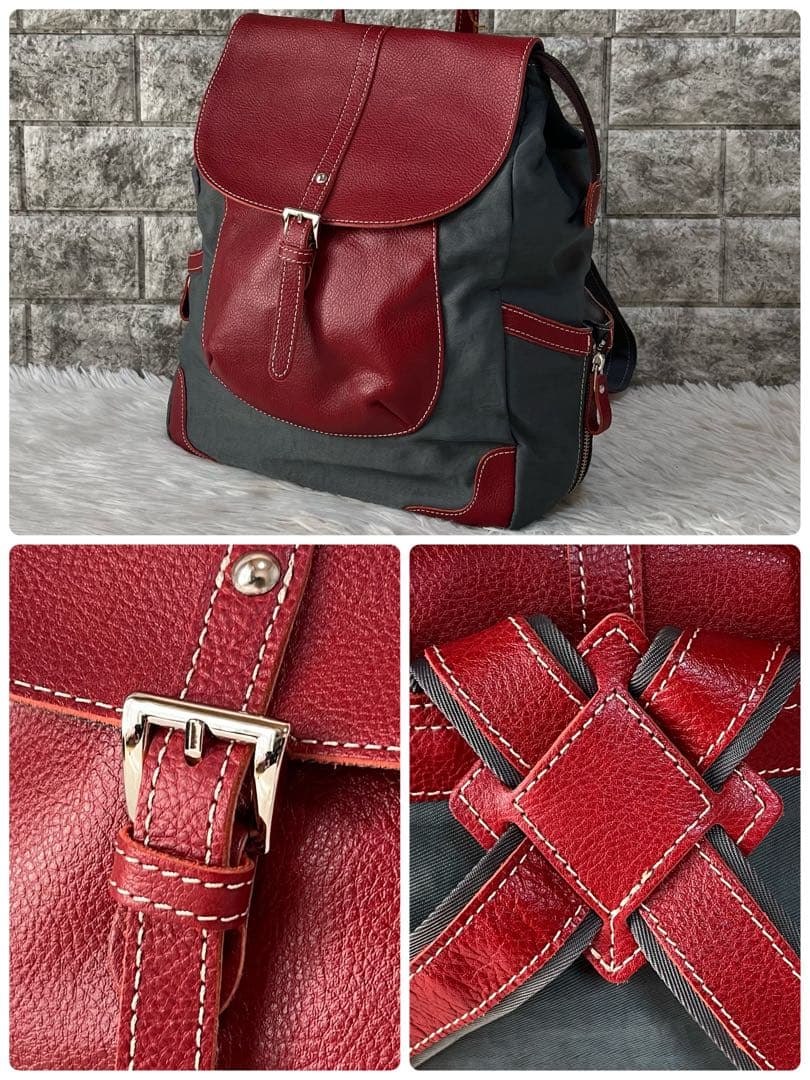 【新品未使用】ジェノヴァ　イマイバッグ　レザー　ナイロン　バックパック　リュック