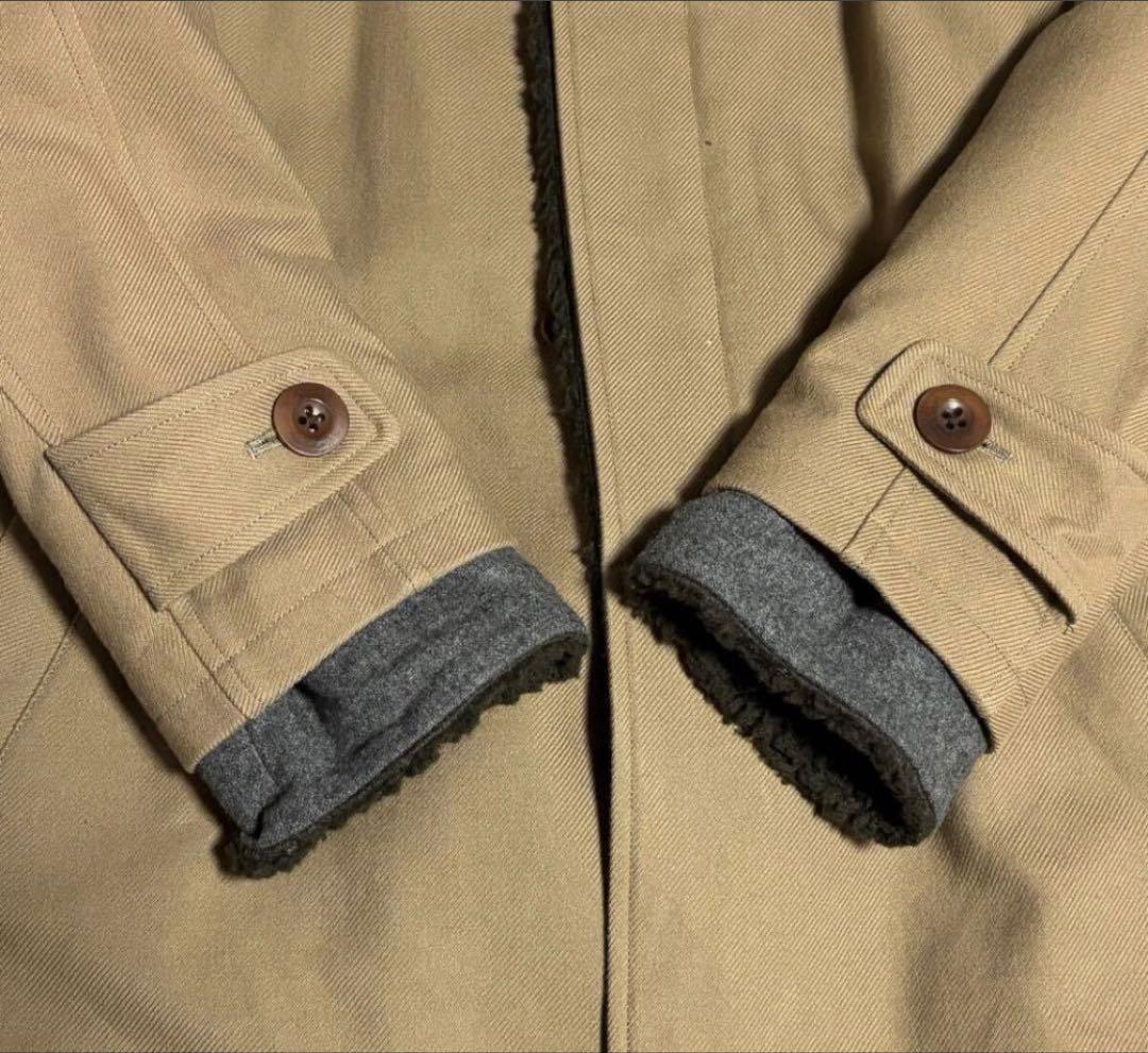 kolor BEACON アーミーサージ ボア ステンカラー コート ベージュ