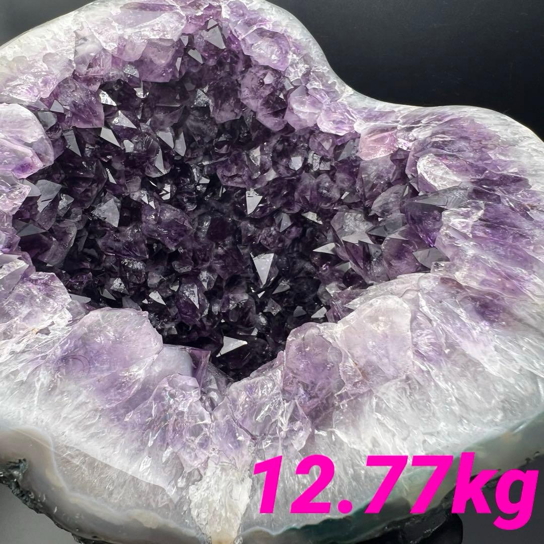 ✳️☆極上強開運☆絢爛華麗なる極大美濃紫結晶☆アメジストドーム 天然石 原石 置物