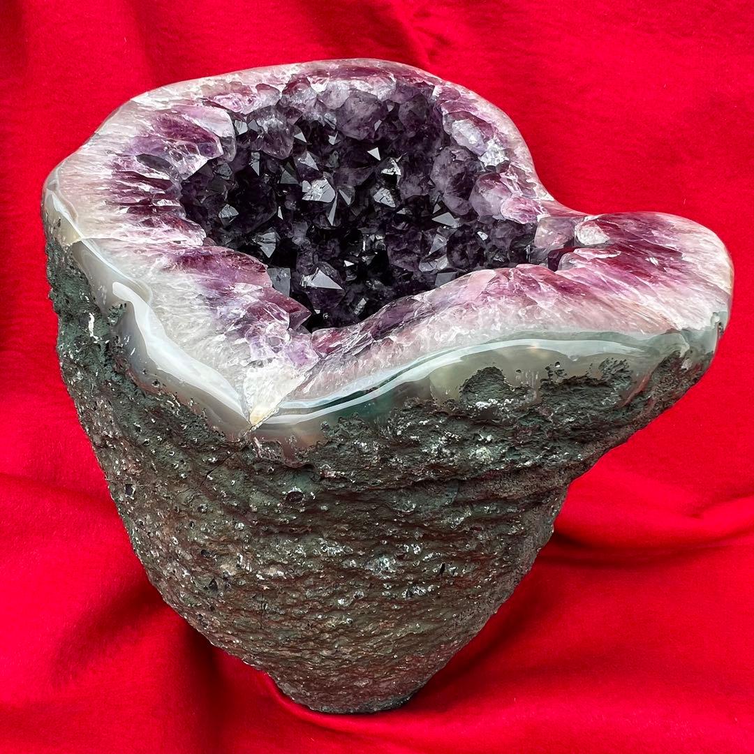 ✳️☆極上強開運☆絢爛華麗なる極大美濃紫結晶☆アメジストドーム 天然石 原石 置物