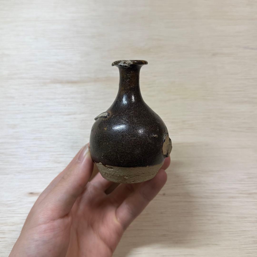 美濃 鉄釉 徳利 盃 大平古窯 江戸時代 古美濃 古瀬戸 酒器 古美術 骨董