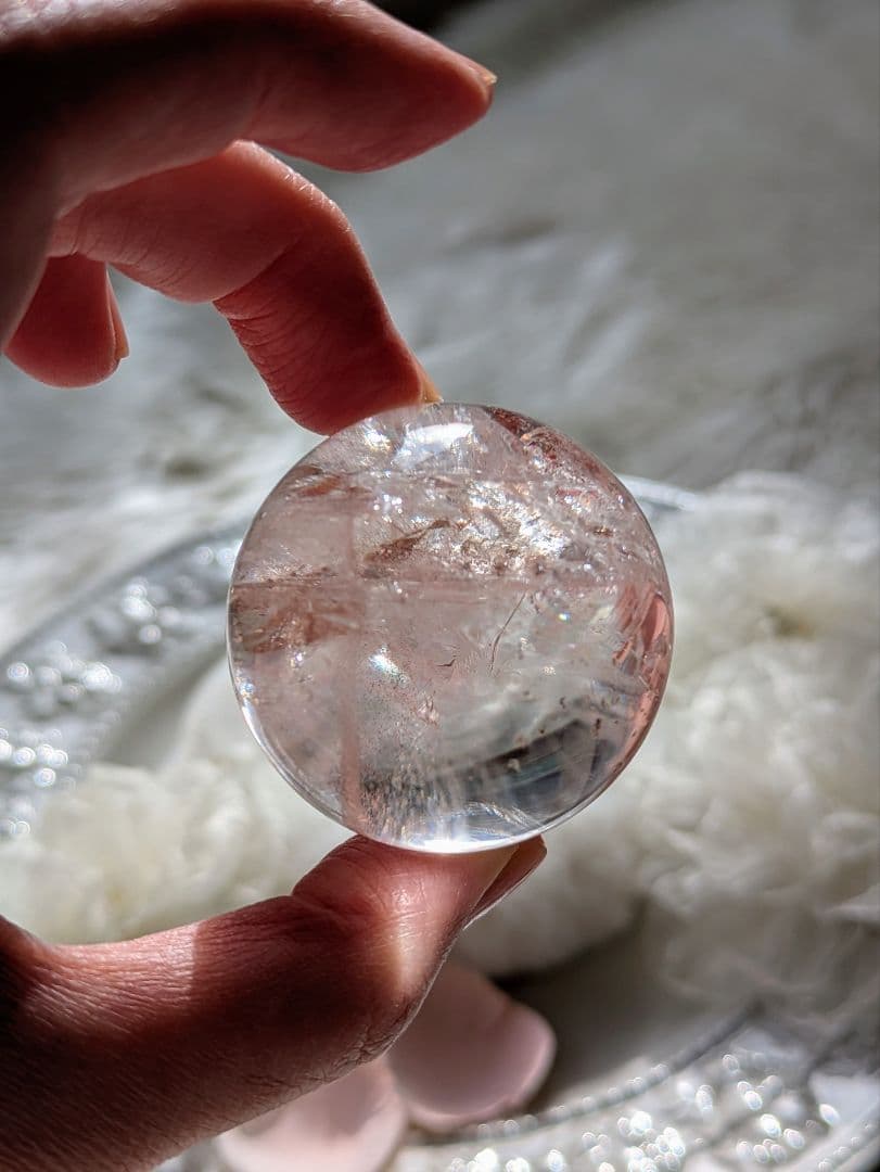♡ピンクアゼツライト（通称） ピンククリアクォーツ　スフィア♡
