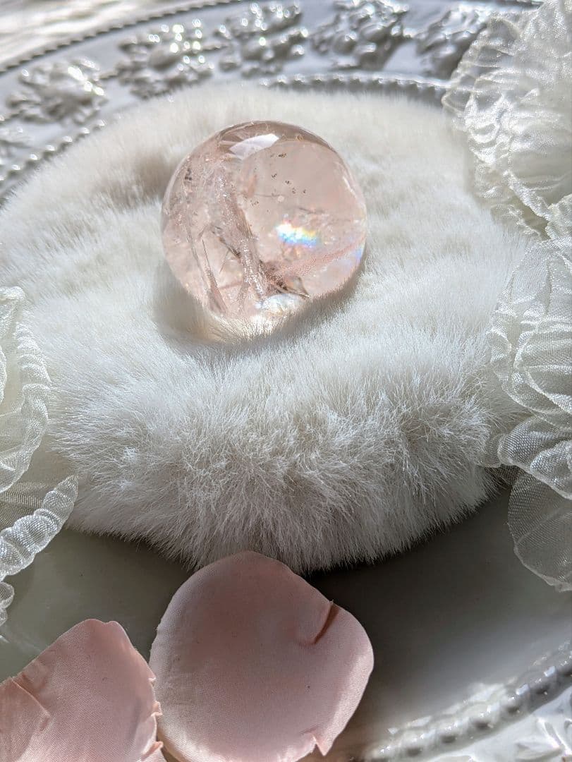 ♡ピンクアゼツライト（通称） ピンククリアクォーツ　スフィア♡