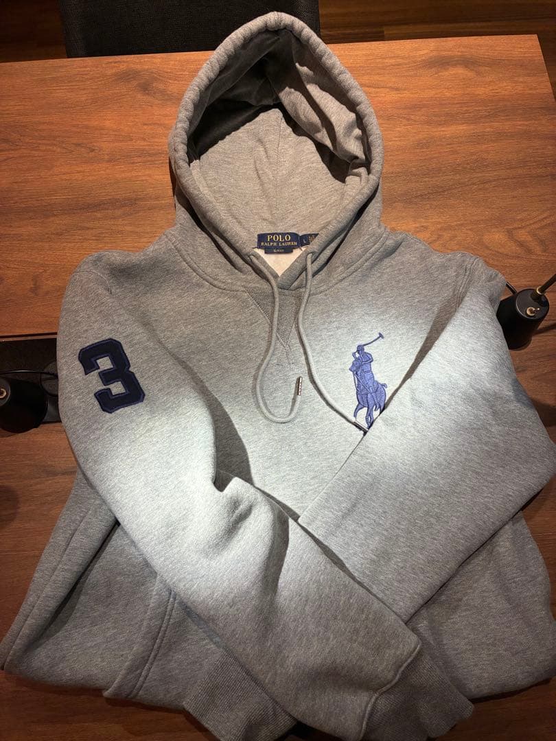 【美品】Polo Ralph Lauren グレー フーディー L