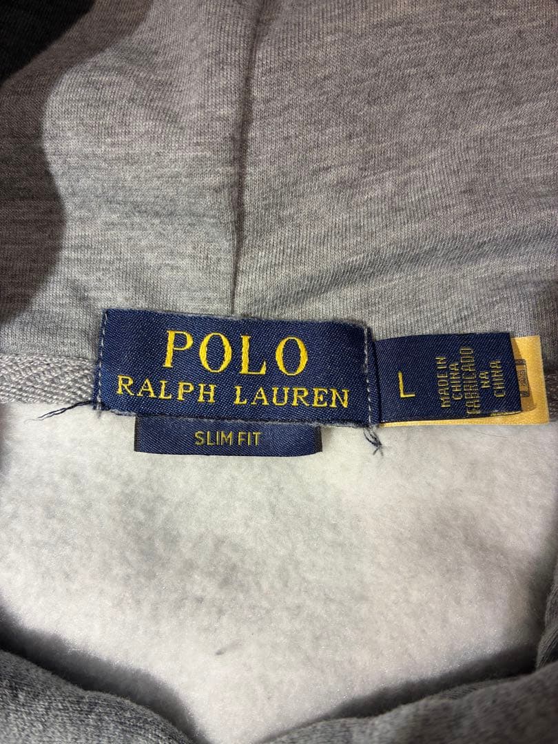 【美品】Polo Ralph Lauren グレー フーディー L