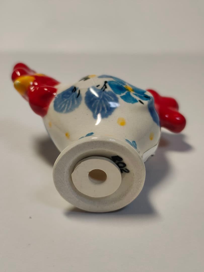 ポーリッシュポタリー　「ニワトリ　オス　メス」