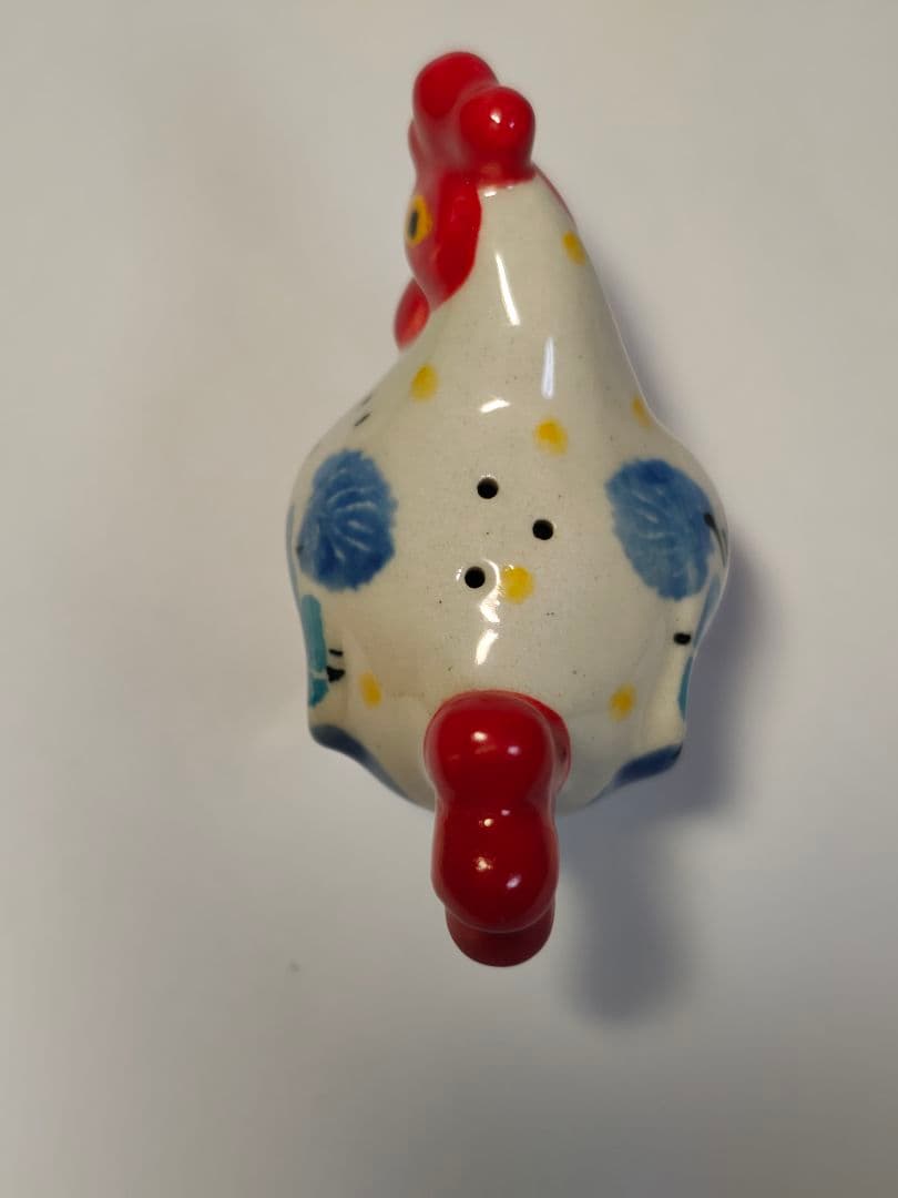 ポーリッシュポタリー　「ニワトリ　オス　メス」