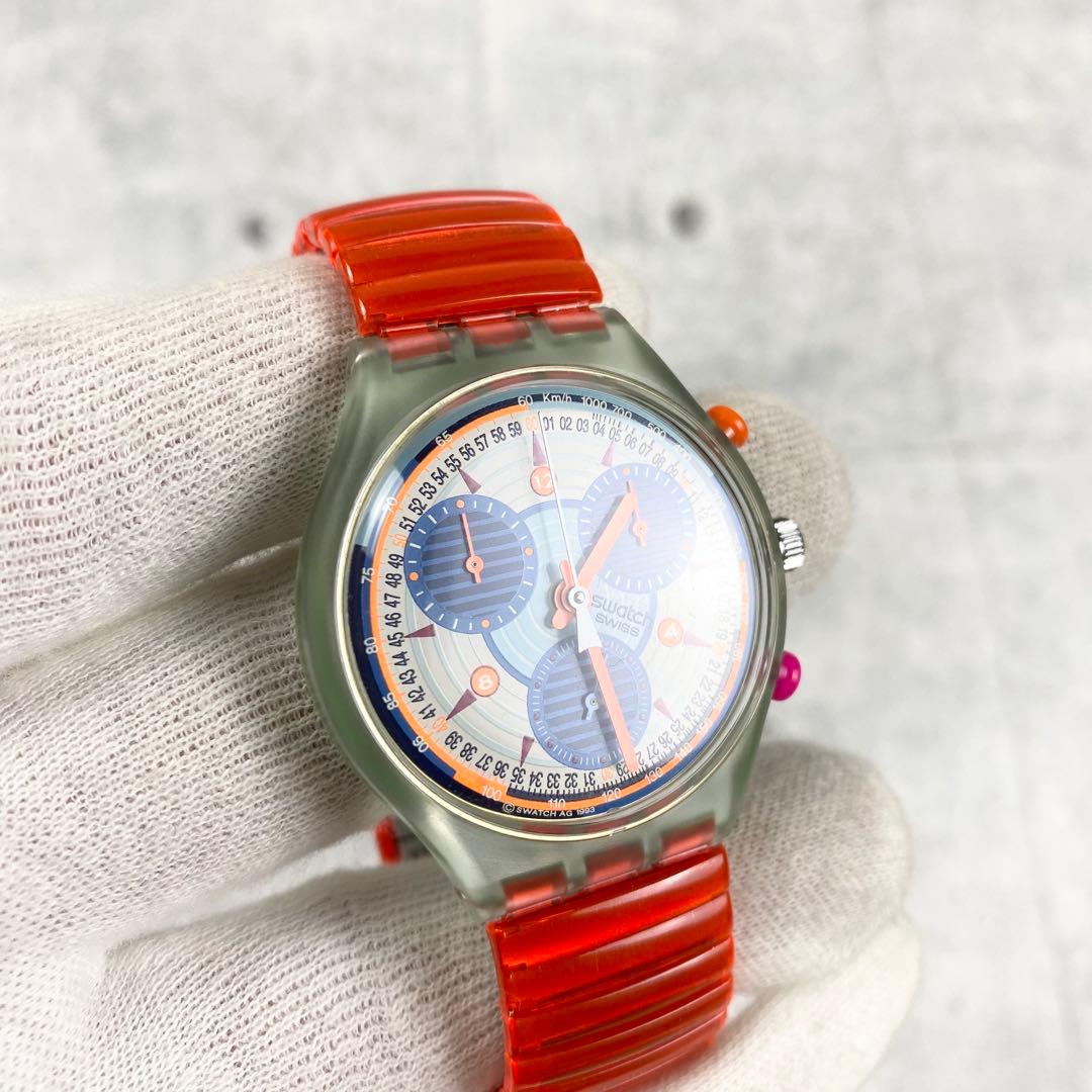 極美品 スウォッチ クロノグラフ INSPYRAL SCG102 1994年製