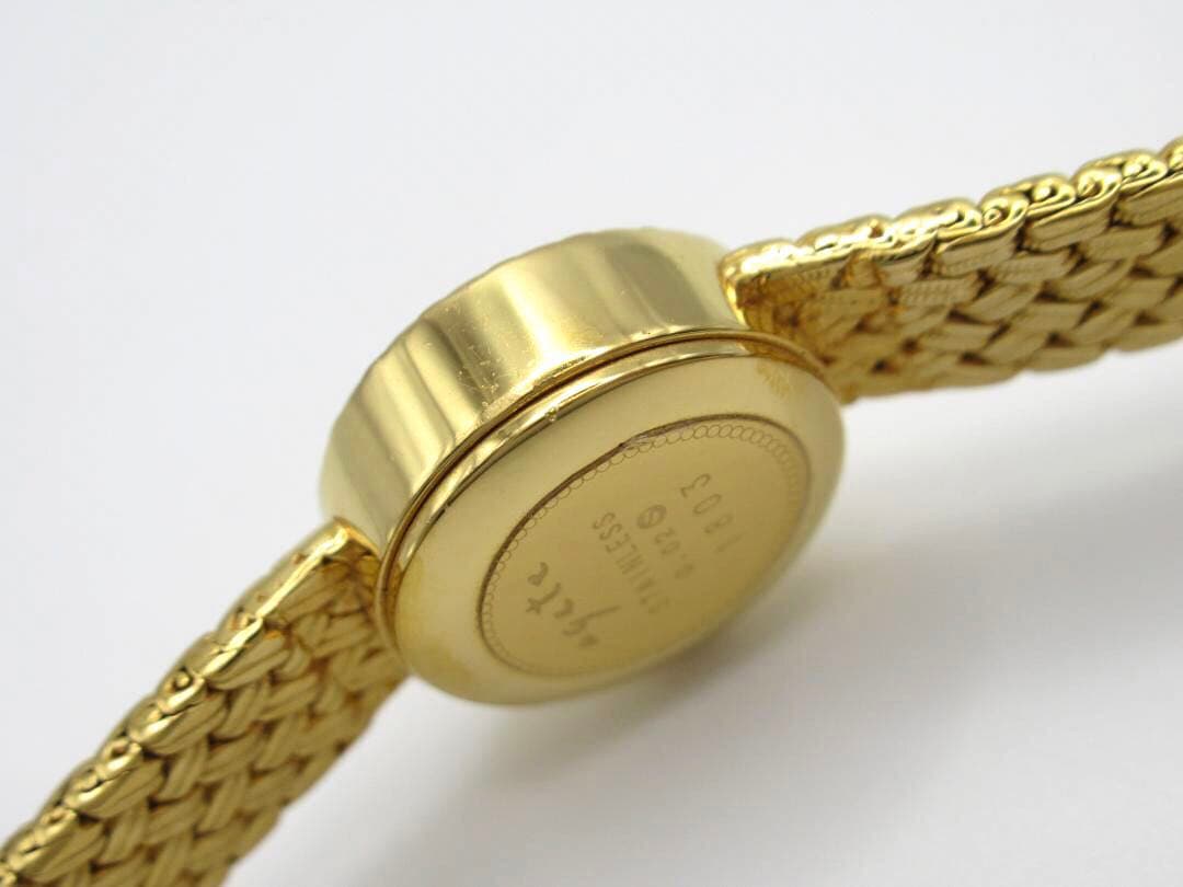 agete アガット ラウンドフェイスジュエリーウォッチ ゴールド 時計 ダイヤ