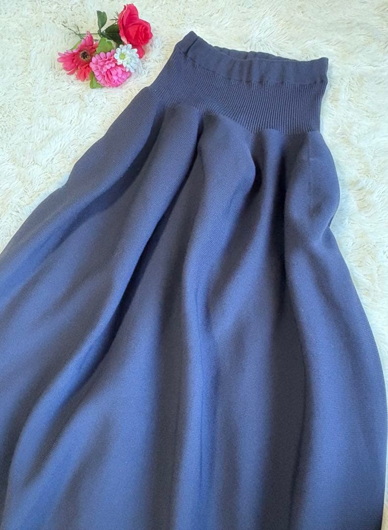 CFCL ポッタリースカート　POTTERY SKIRT フレア　ネイビー