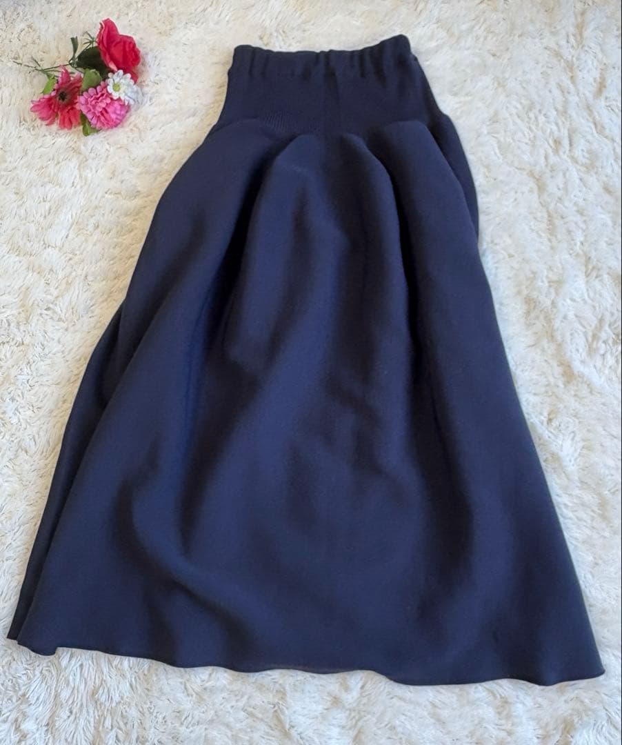 CFCL ポッタリースカート　POTTERY SKIRT フレア　ネイビー