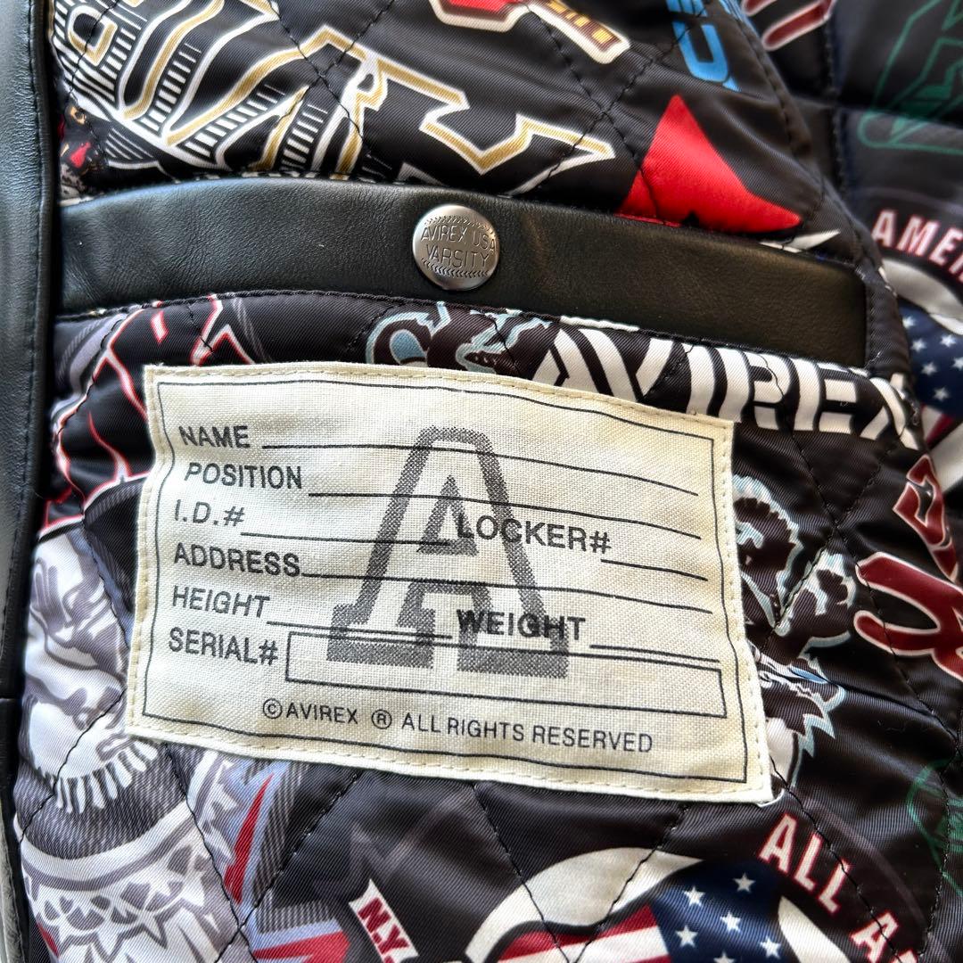【希少2XL】アヴィレックス　50周年　バーシティジャケット レザージャケット