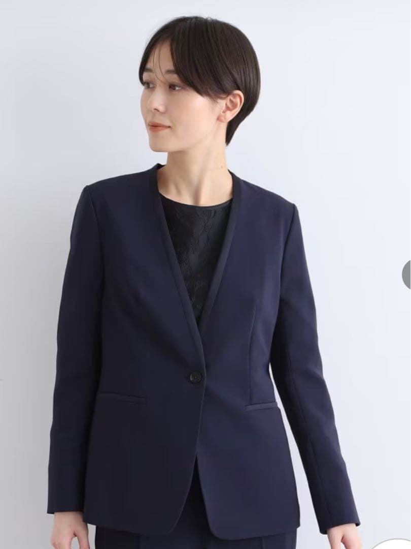 INDIVI／V.A.I ネイビー パンツスーツ L