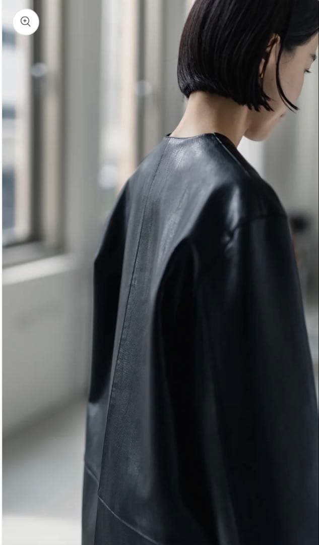 NEAU collarless leather jacket サイズ1 レザー