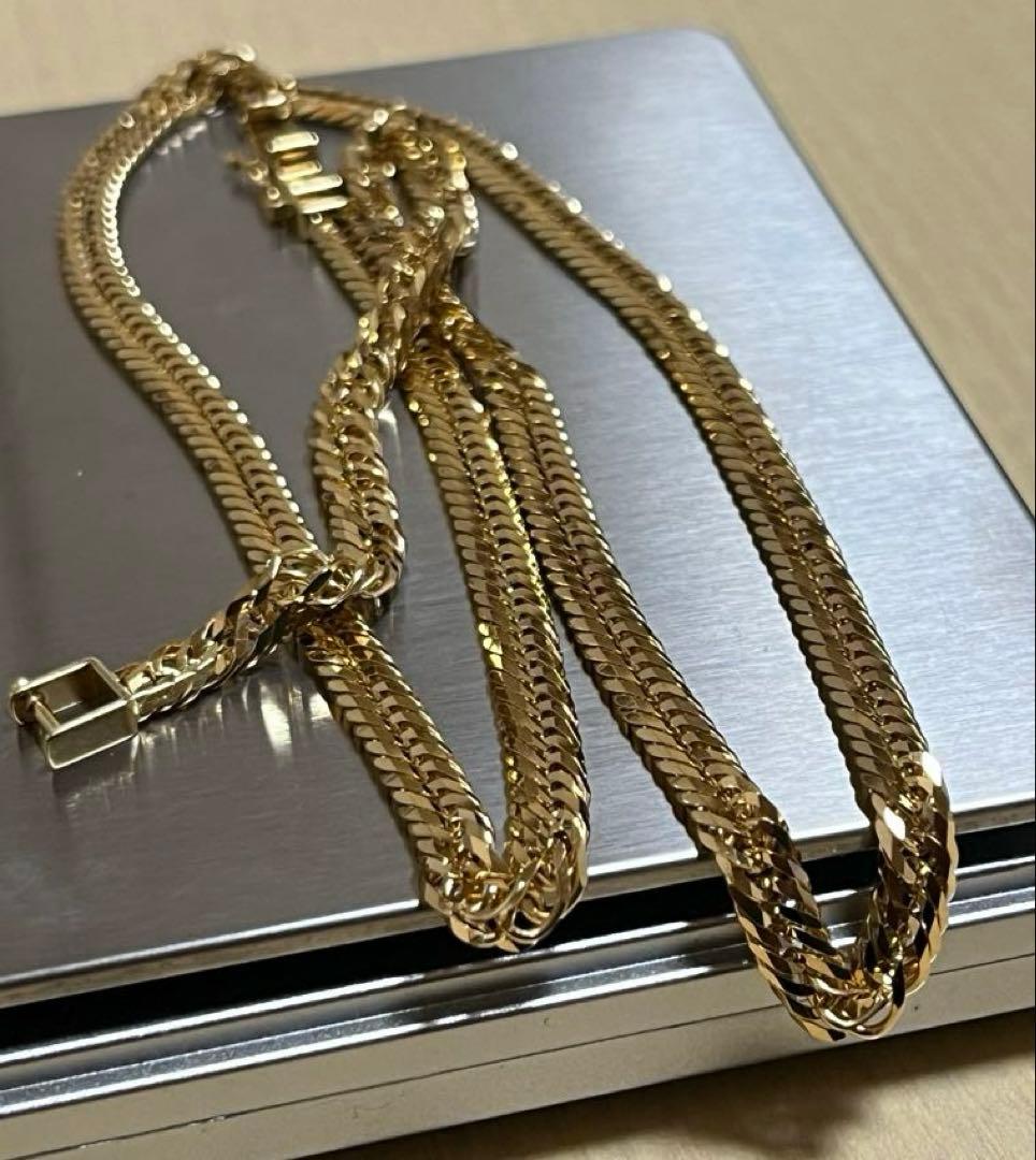 【美品】K18喜平ネックレス12面トリプルカット25.7g50㎝