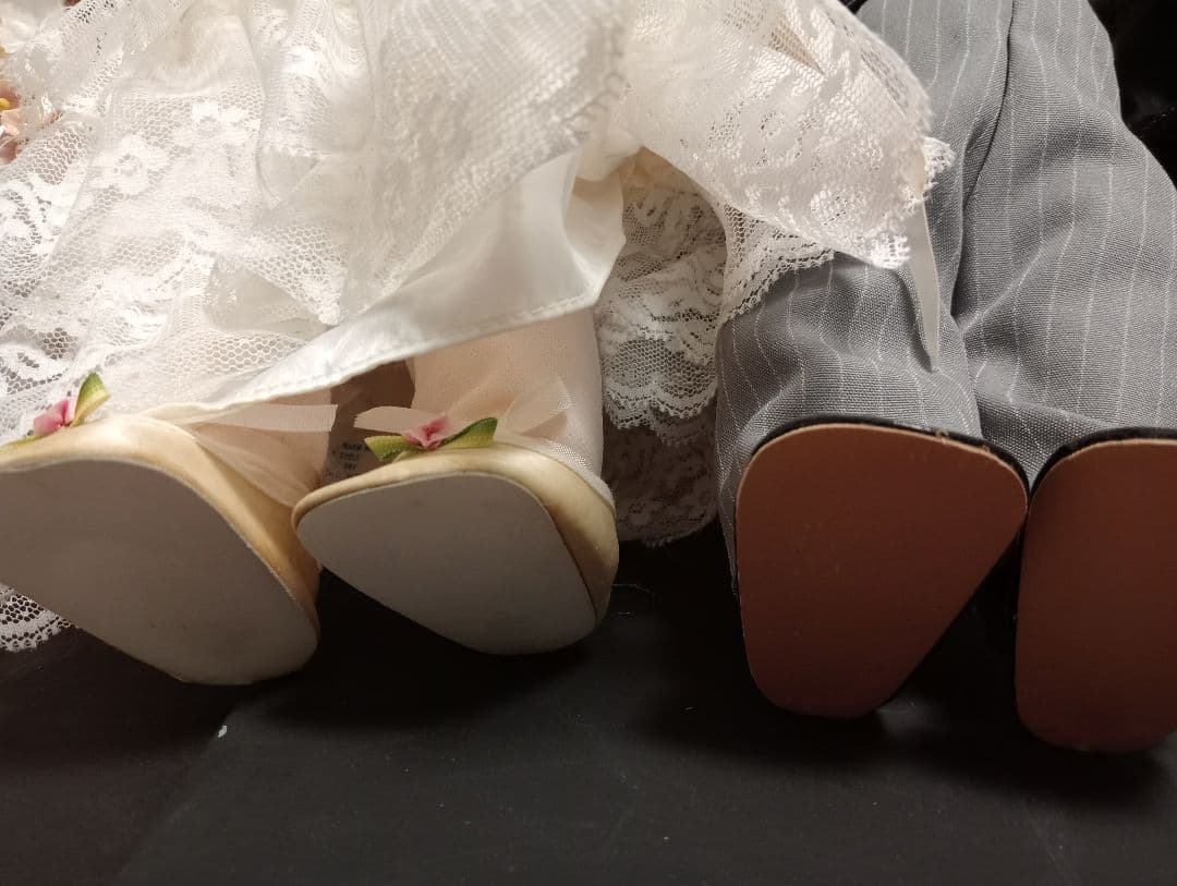 箱付き! 1983年限定 米国製ヴィンテージ 大きなウェディングキューピーペア