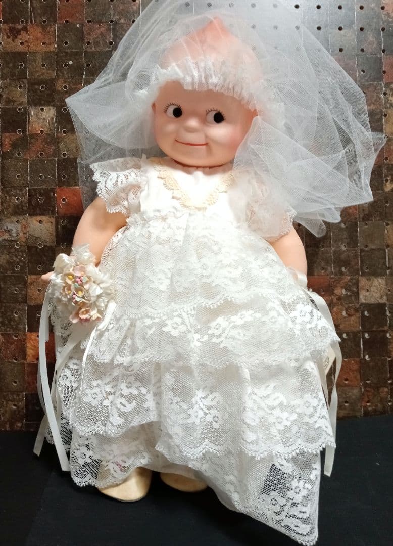 箱付き! 1983年限定 米国製ヴィンテージ 大きなウェディングキューピーペア