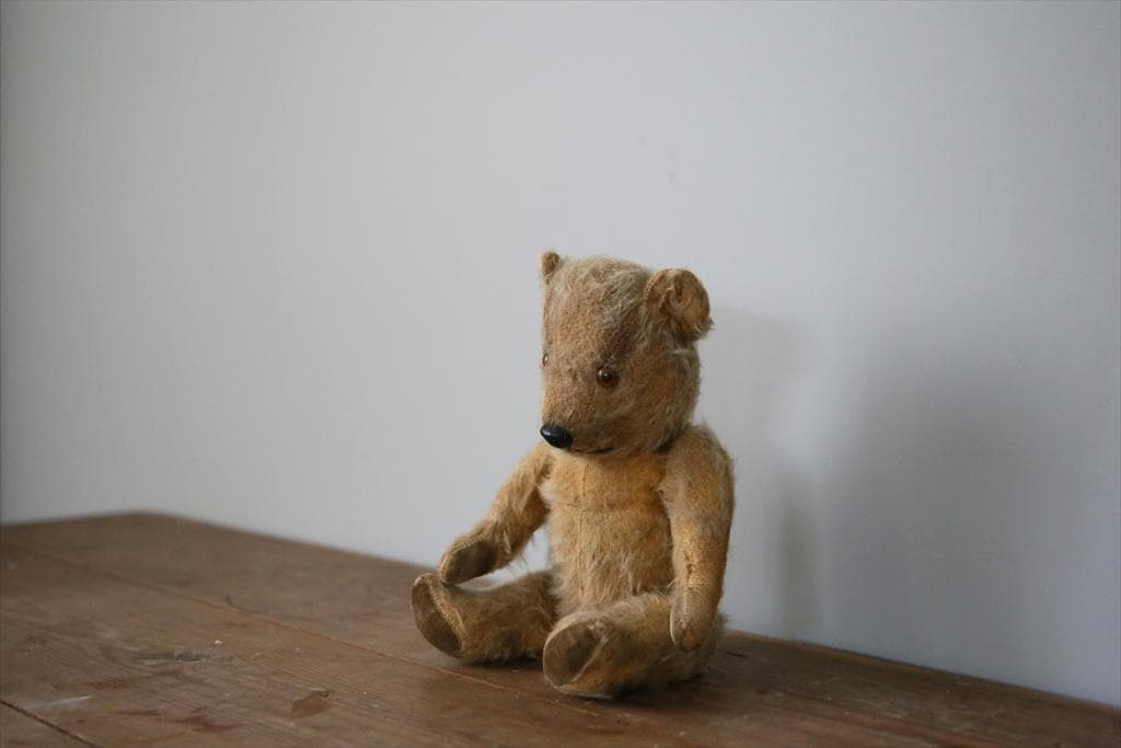 英国アンティークテディベア/くまのぬいぐる/熊オブジェ/ブラウン茶色85-114