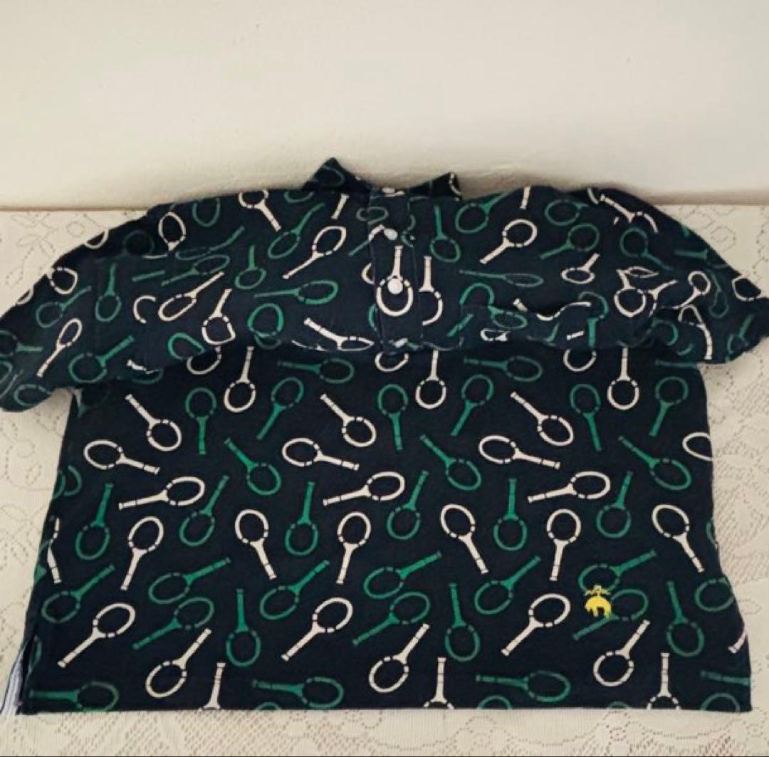 Brooks Brothers コットンピケ プリントポロシャツS