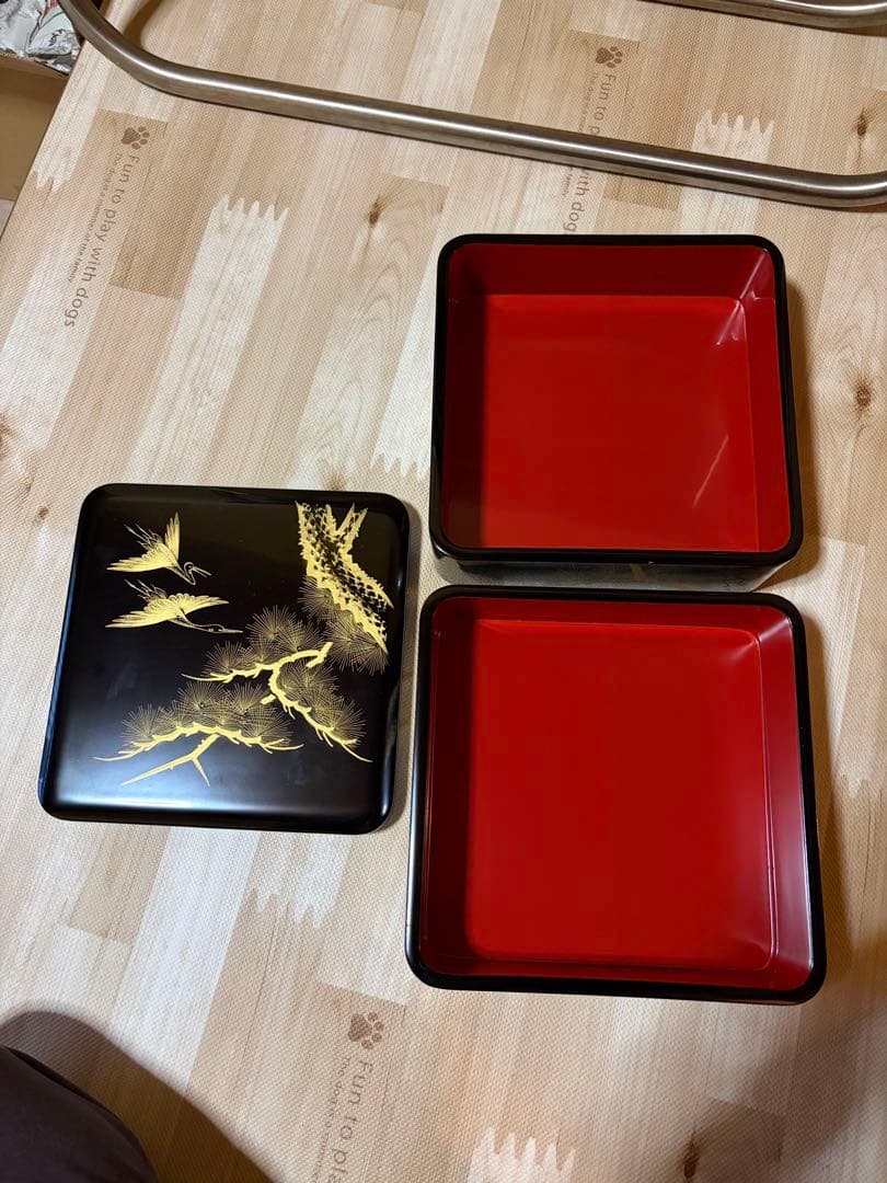 【輪島塗】二段重箱2セット 木箱入り