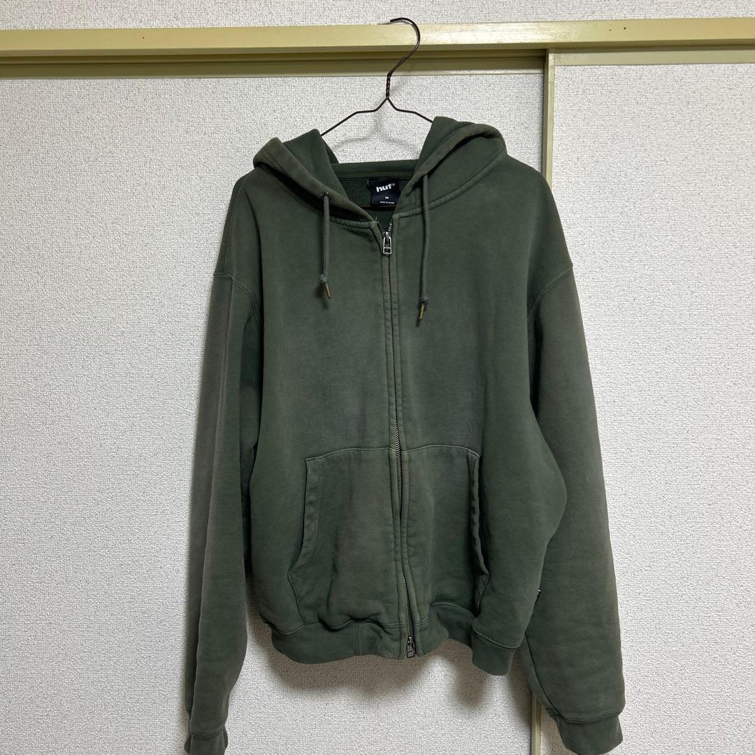 HUF オリーブグリーン パーカー M