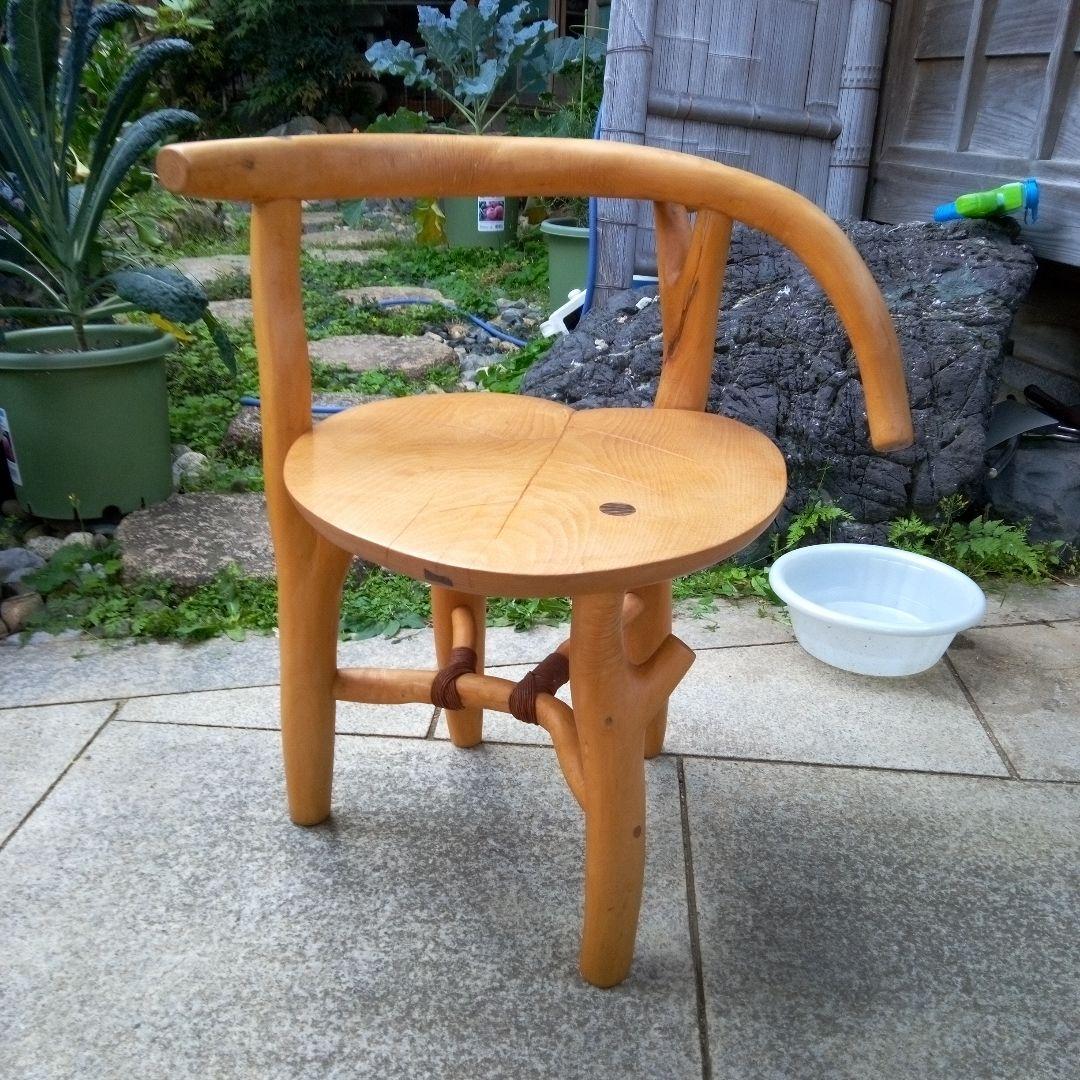 自然木の椅子　芸術作品　家具　ハンドメイド　木の癒し　一点物