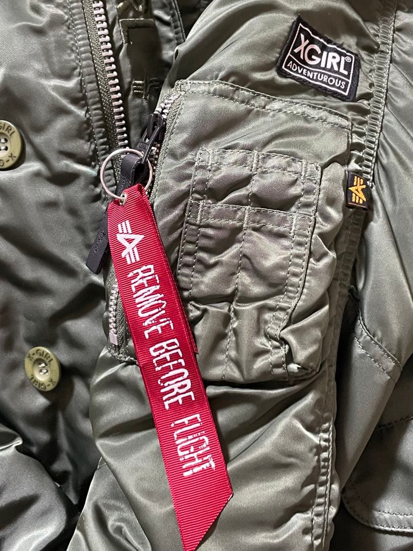 美品　ミリタリージャケット M オリーブ　X-girl×ALPHA N3-B