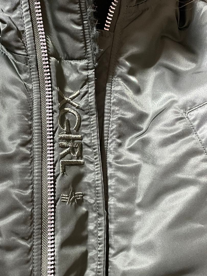 美品　ミリタリージャケット M オリーブ　X-girl×ALPHA N3-B