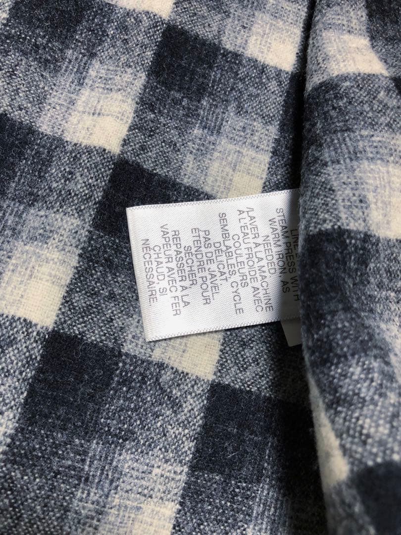 PENDLETON　オンブレチェック　ボードシャツ　USA　デッドストック　白黒