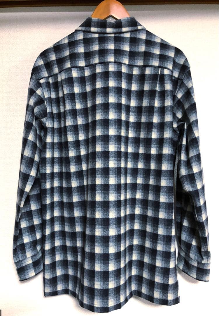 PENDLETON　オンブレチェック　ボードシャツ　USA　デッドストック　白黒