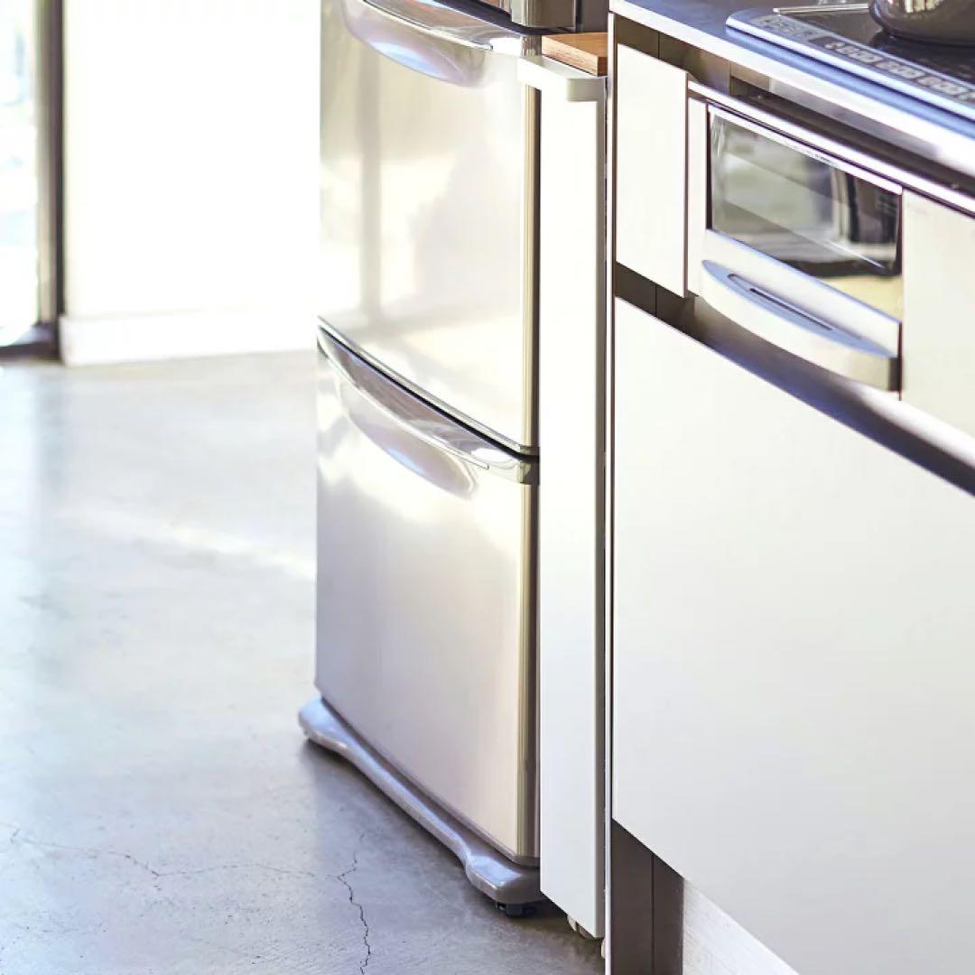 山崎実業　ハンドル付きスリムワゴン　タワー　ホワイト