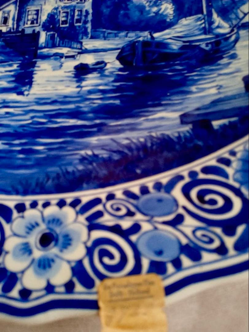 ロイヤルデルフト オランダ　大皿　プレート　美術品　皿　約42㎝