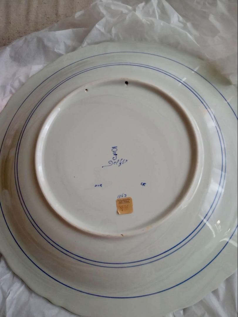 ロイヤルデルフト オランダ　大皿　プレート　美術品　皿　約42㎝