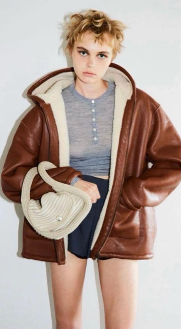 専用ページ　NKNIT ブラウン フード付きジャケット